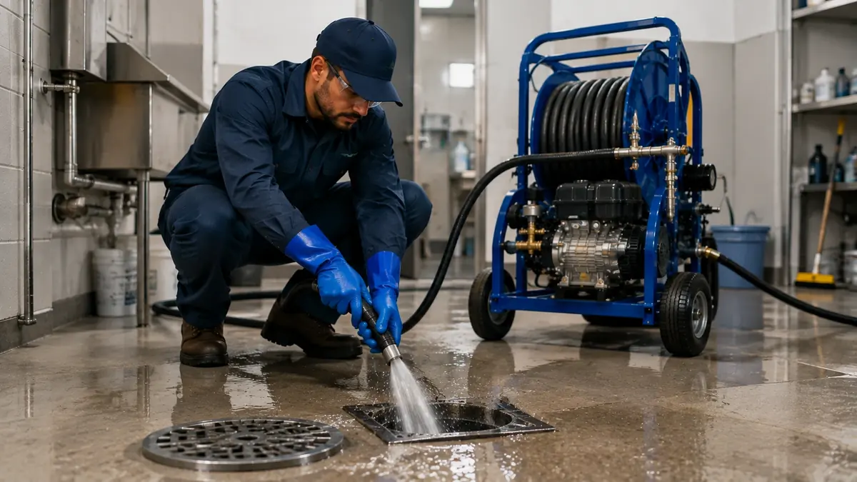 Floor Drain Hydro Jet Cleaning in Inyokern