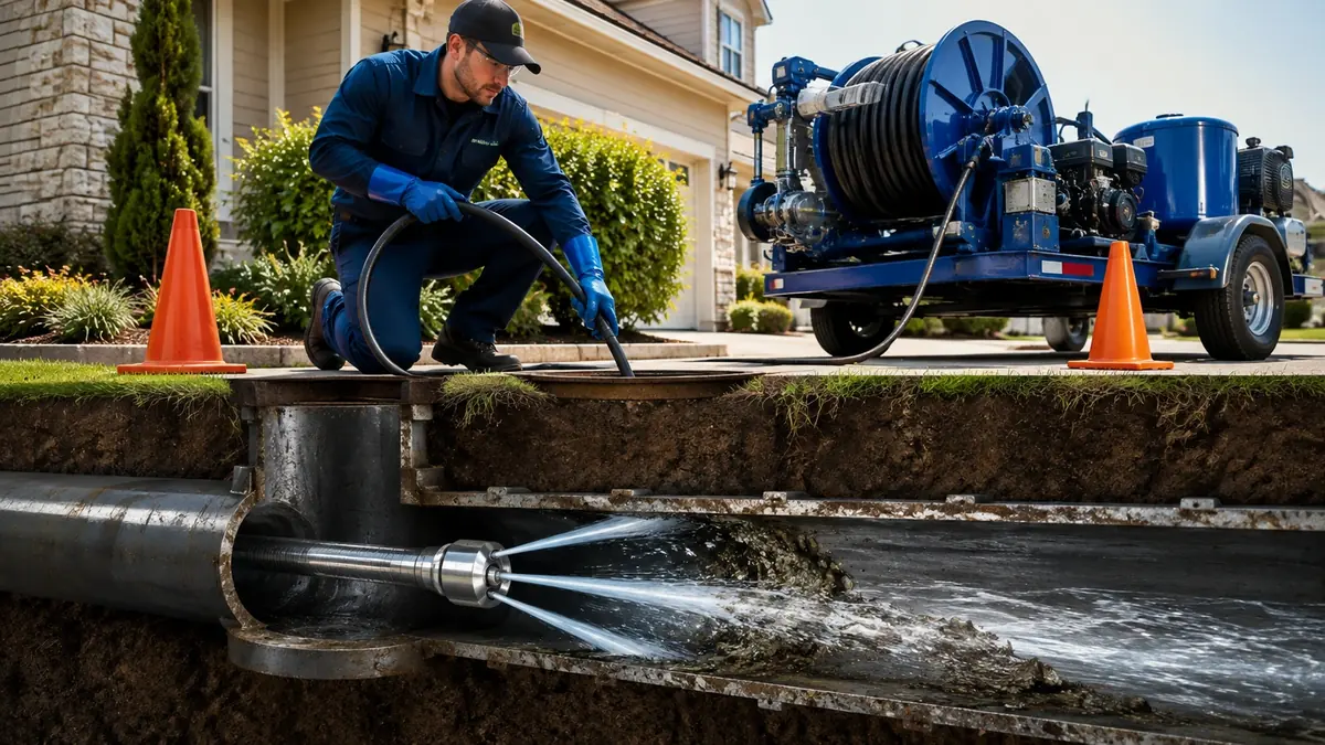 Main Sewer Line Hydro Jet Cleaning in Inyokern